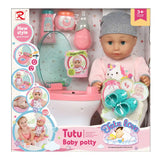 Tutu Baby Potty 14 inch Doll w/ acc, unicorn - Kiddy Zone