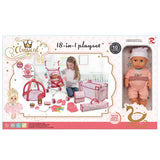 14" Doll with Ic (Blowing Body Vinyl Head, Hand, Feet) + Accessories