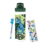 Pop Open Water Bottle w/ball point pen &amp; Sticker, Dino