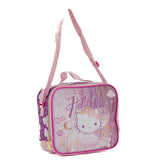 HELLO KITTY Trolley Bag 2 Main Compartments and 2 Side Pockets 16" W/ LUNCH BAG & PENCIL CASE