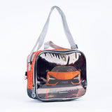 LAMBORGHINI Backpack 2 Main Compartments and 2 Side Pockets 18" W/ LUNCH BAG & PENCIL CASE