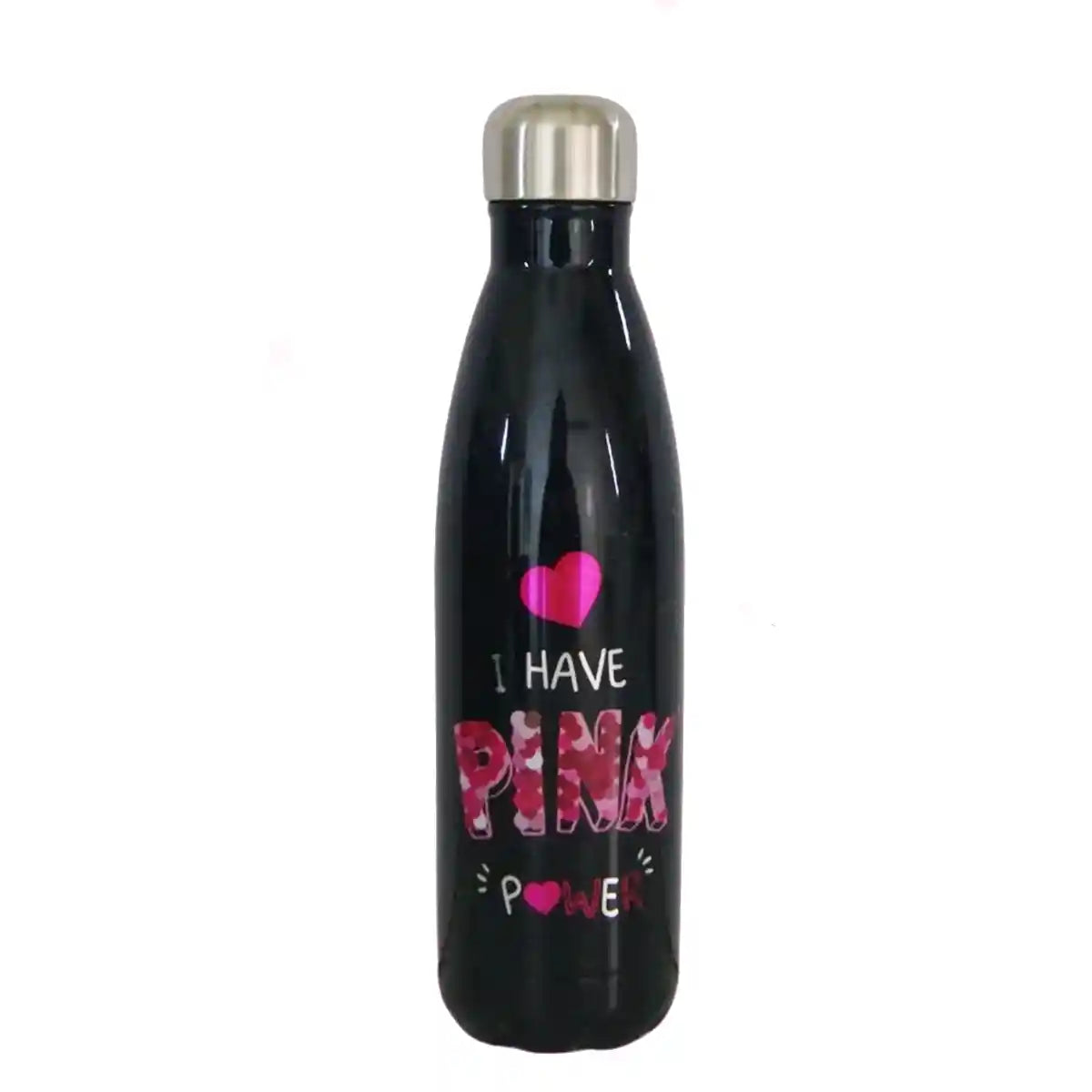 Vacuum Water Bottle 500ML - Pink Decorative design - Kiddy Zone