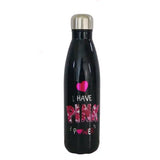Vacuum Water Bottle 500ML - Pink Decorative design - Kiddy Zone