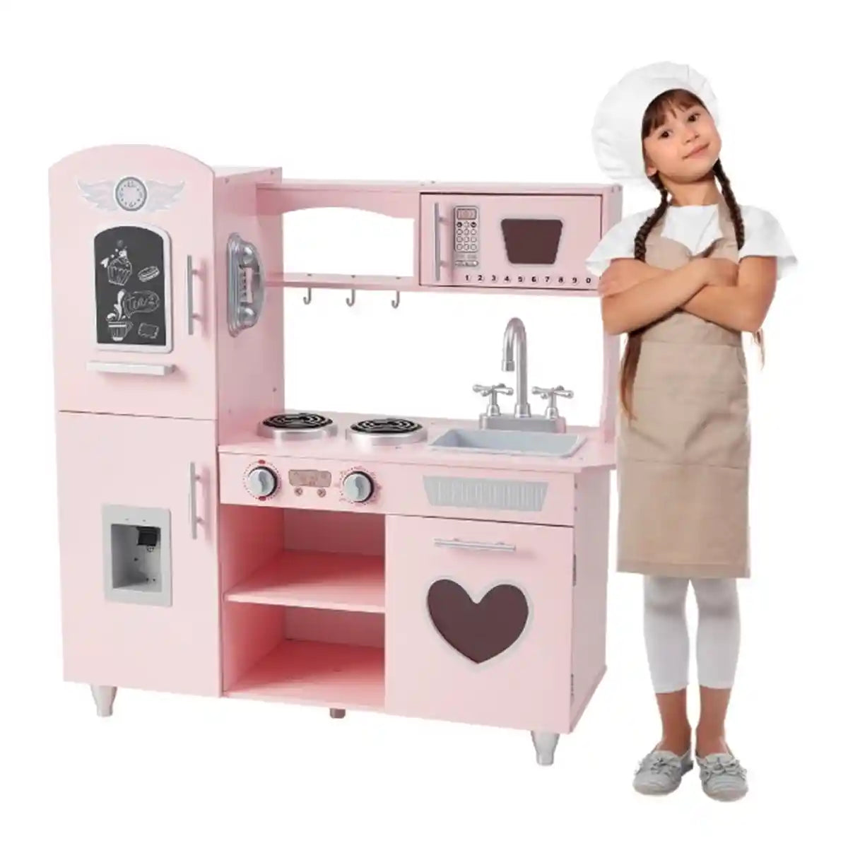 Edufun Wooden Play Kitchen - Pink - 7268