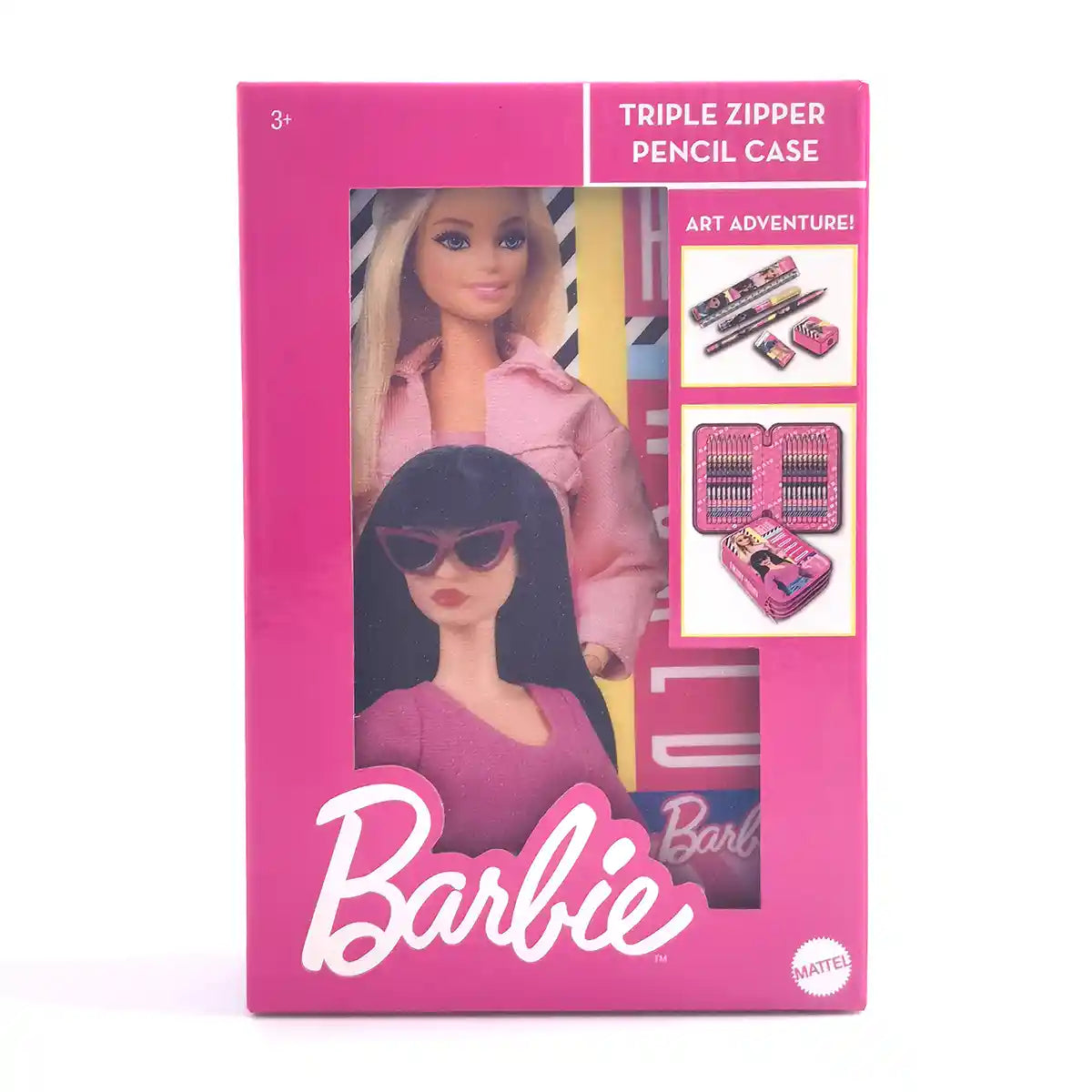 Barbie 3 Zippers Pencil Case