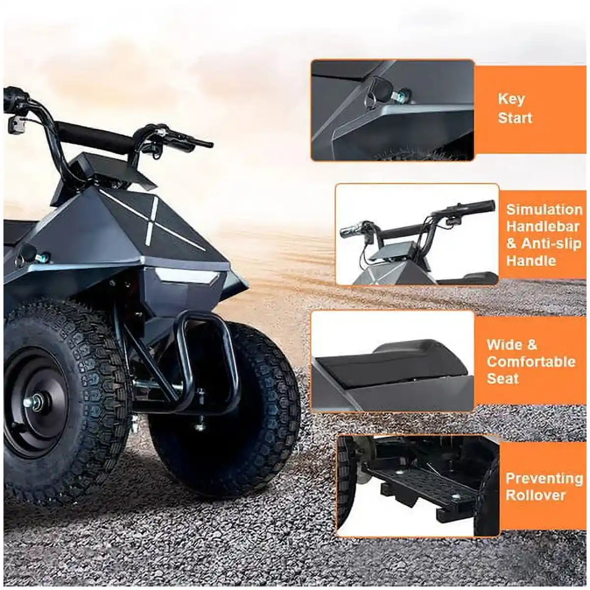 Kids Electric Mini Quad All-Terrain Vehicle For 13yrs+