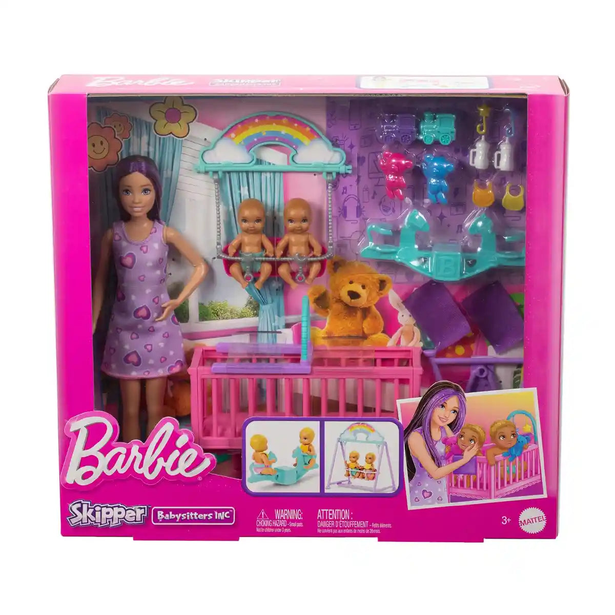Barbie Skipper Babysitters Inc. Nursury Twinning playset - Kiddy Zone