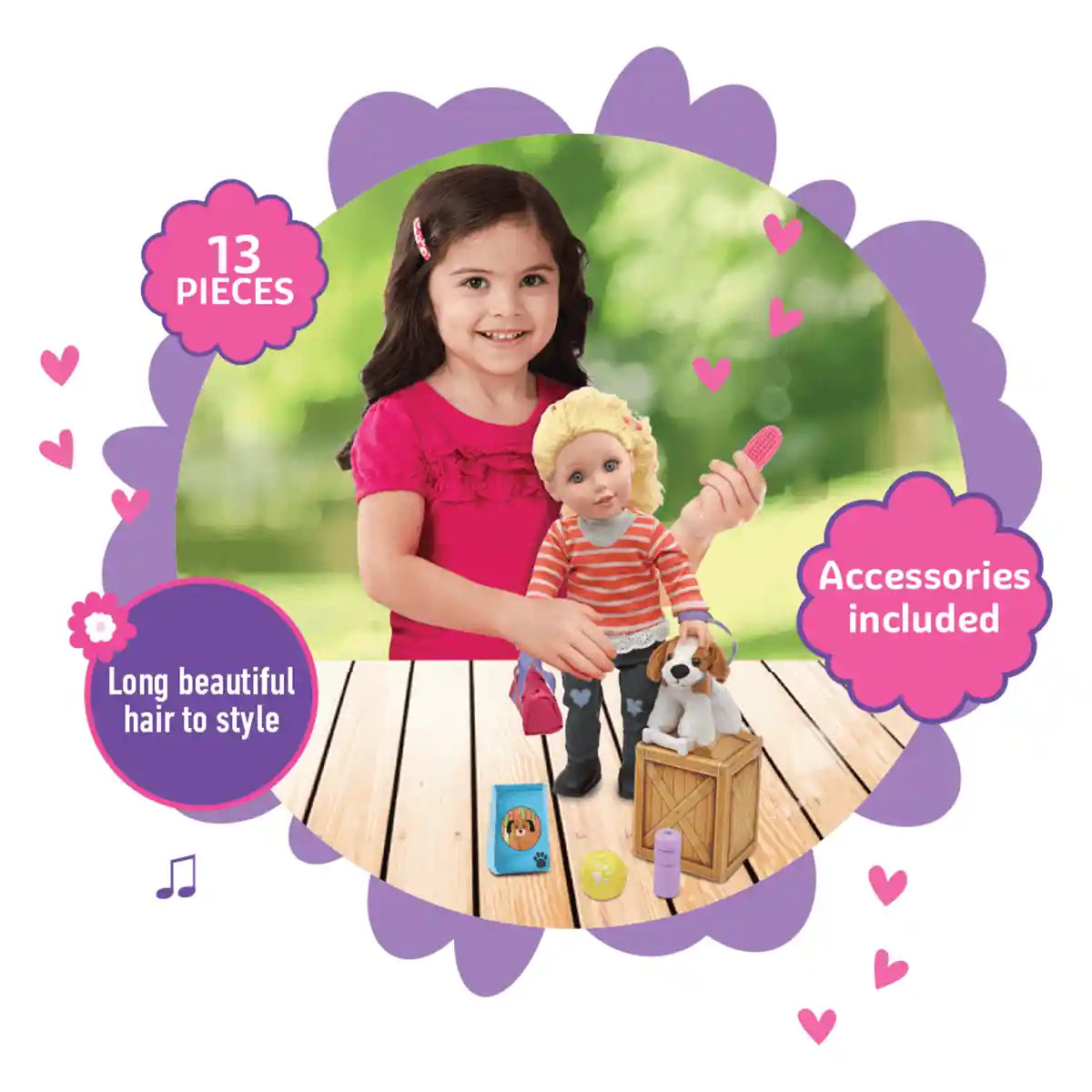 Baby Maziuna Style Girls Dog Walker 18inch