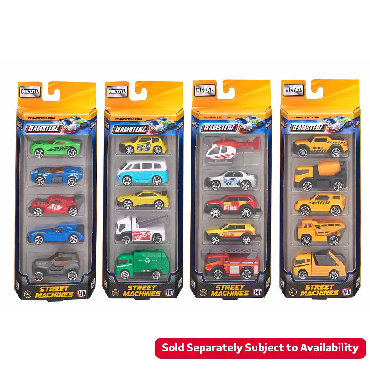 Teamsterz Street Machines 3inch Die Cast 5pk