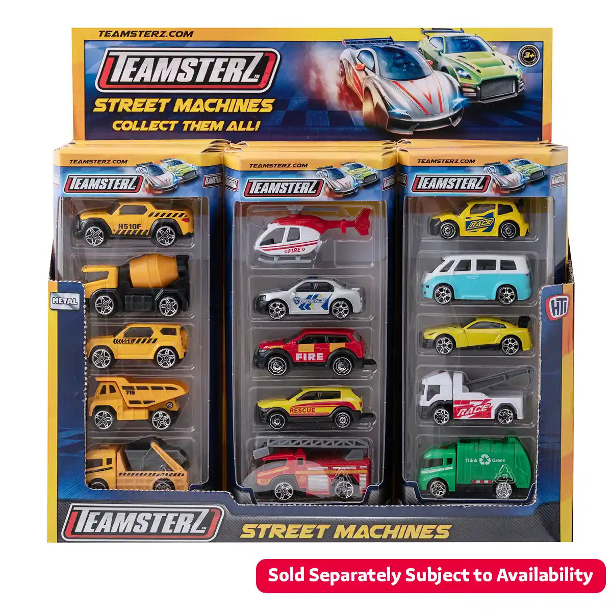 Teamsterz Street Machines 3inch Die Cast 5pk