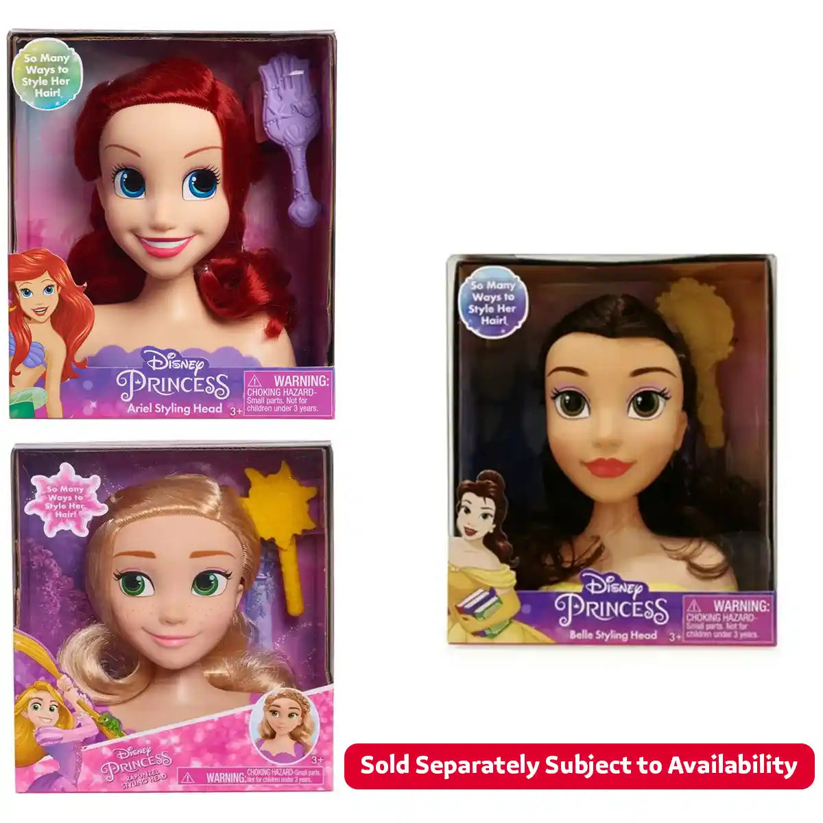 Disney Princess Mini Styling Head Assortment - Kiddy Zone