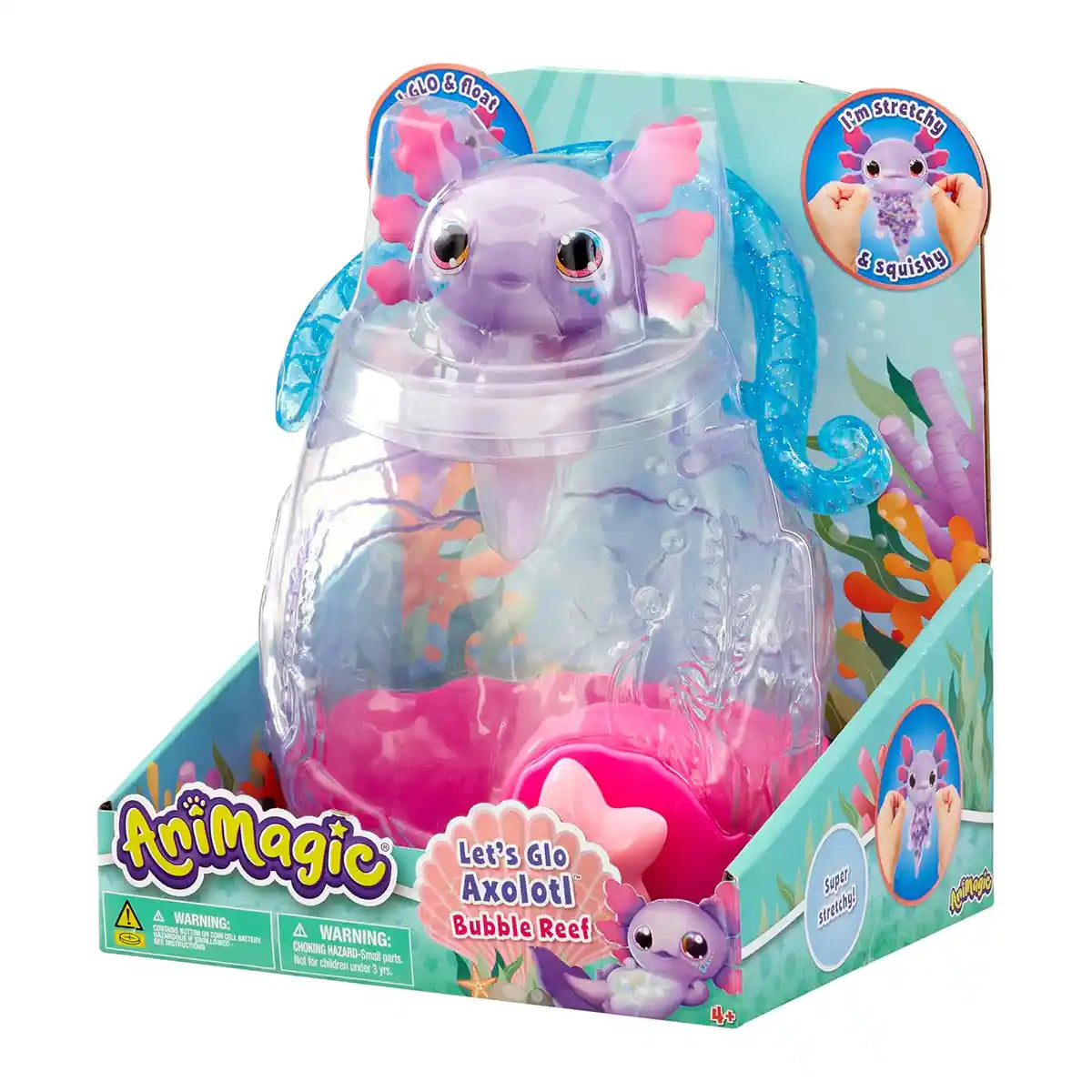 Animagic Let's Glo Axolotl Bubble Reef