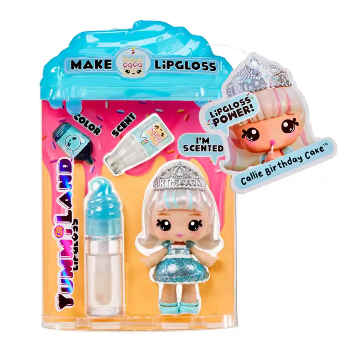 Yummiland Lipgloss Doll Callie Birthday Cake - Kiddy Zone
