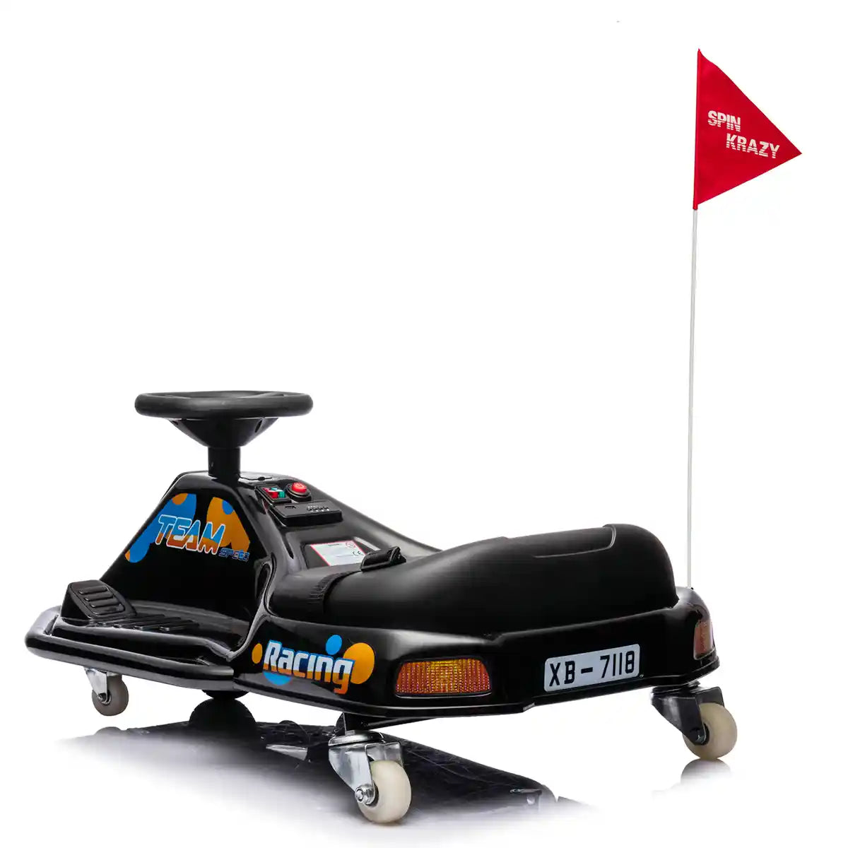 Electric Drifting Go Kart, Ride On Race Car for 3-8Yrs - High/Low Speed Switch_Black - Kiddy Zone