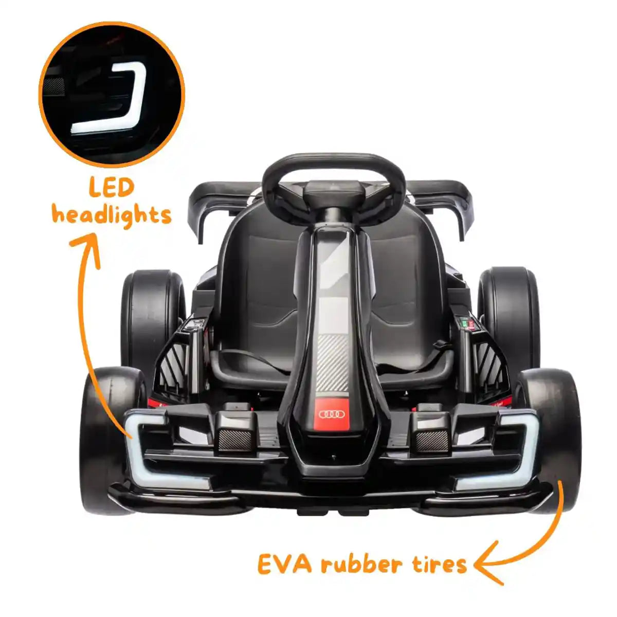 Licensed Audi Drift Go-kart - Black