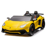 Licensed Lamborghini Aventador SVJ (24V & 2 Seaters) Yellow - Kiddy Zone
