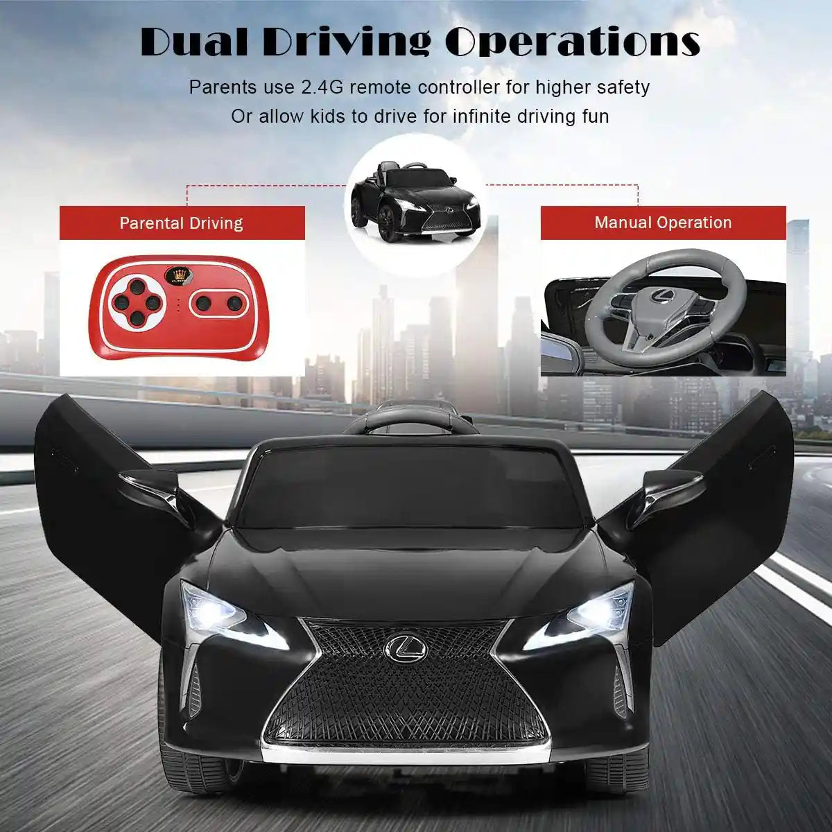 Licensed Lexus LC500_Black - Kiddy Zone
