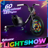 RAZOR RIPRIDER 360 LIGHTSHOW INTL BLACK Ages 5-18yrs