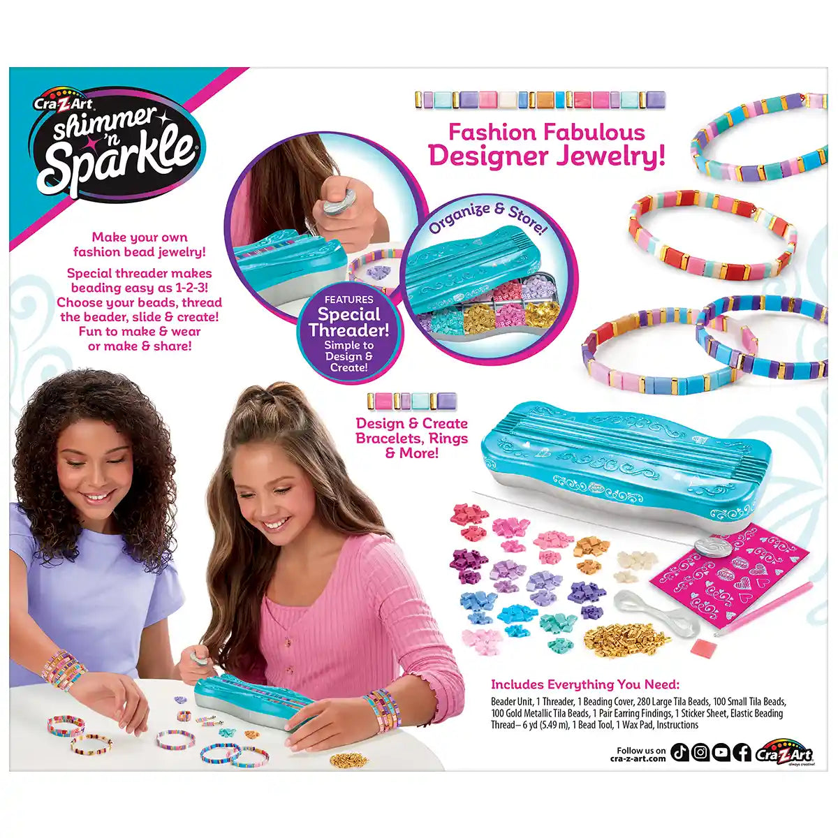 Shimmer n Sparkle Dots & Dashes Tila Bead Bracelet Studio