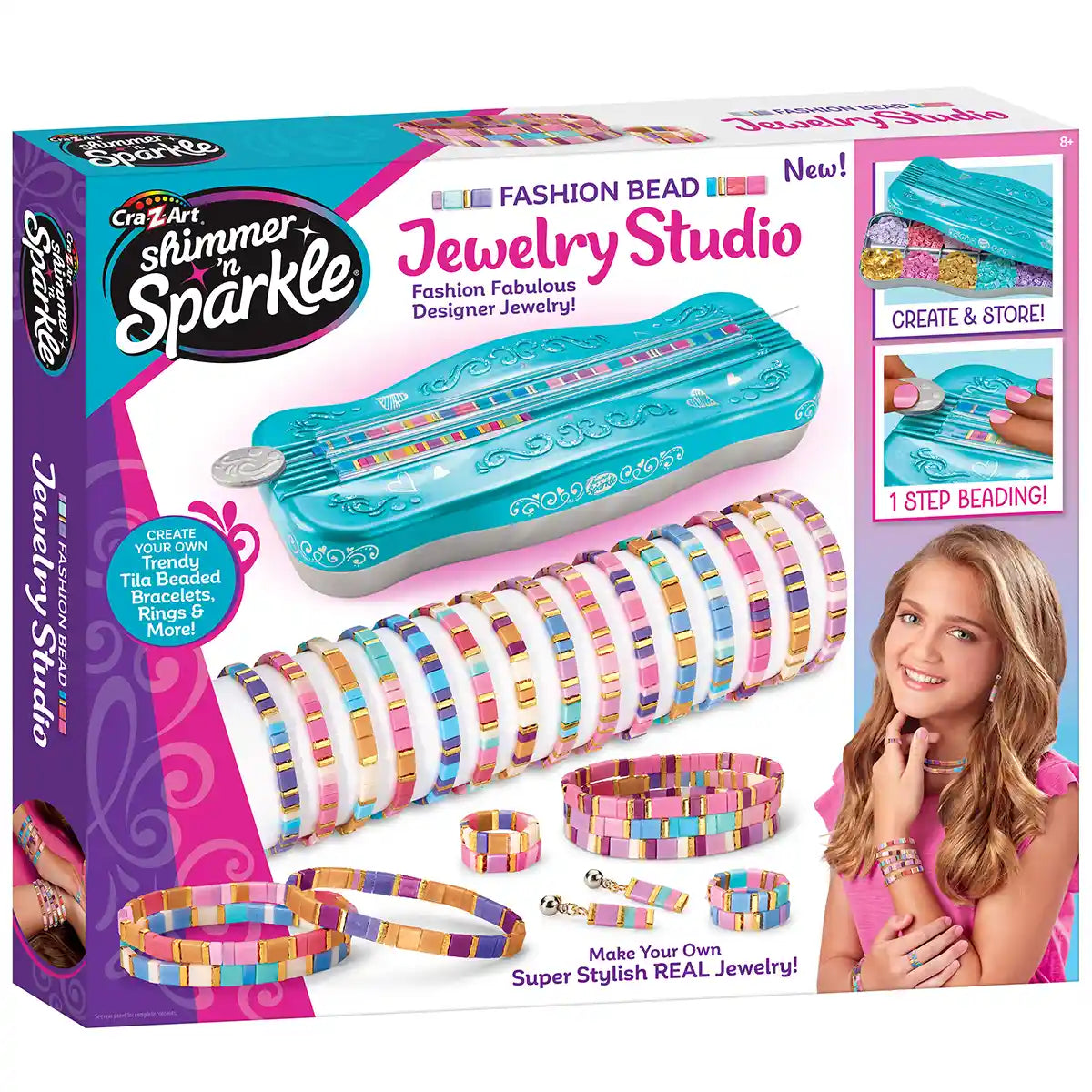 Shimmer n Sparkle Dots & Dashes Tila Bead Bracelet Studio