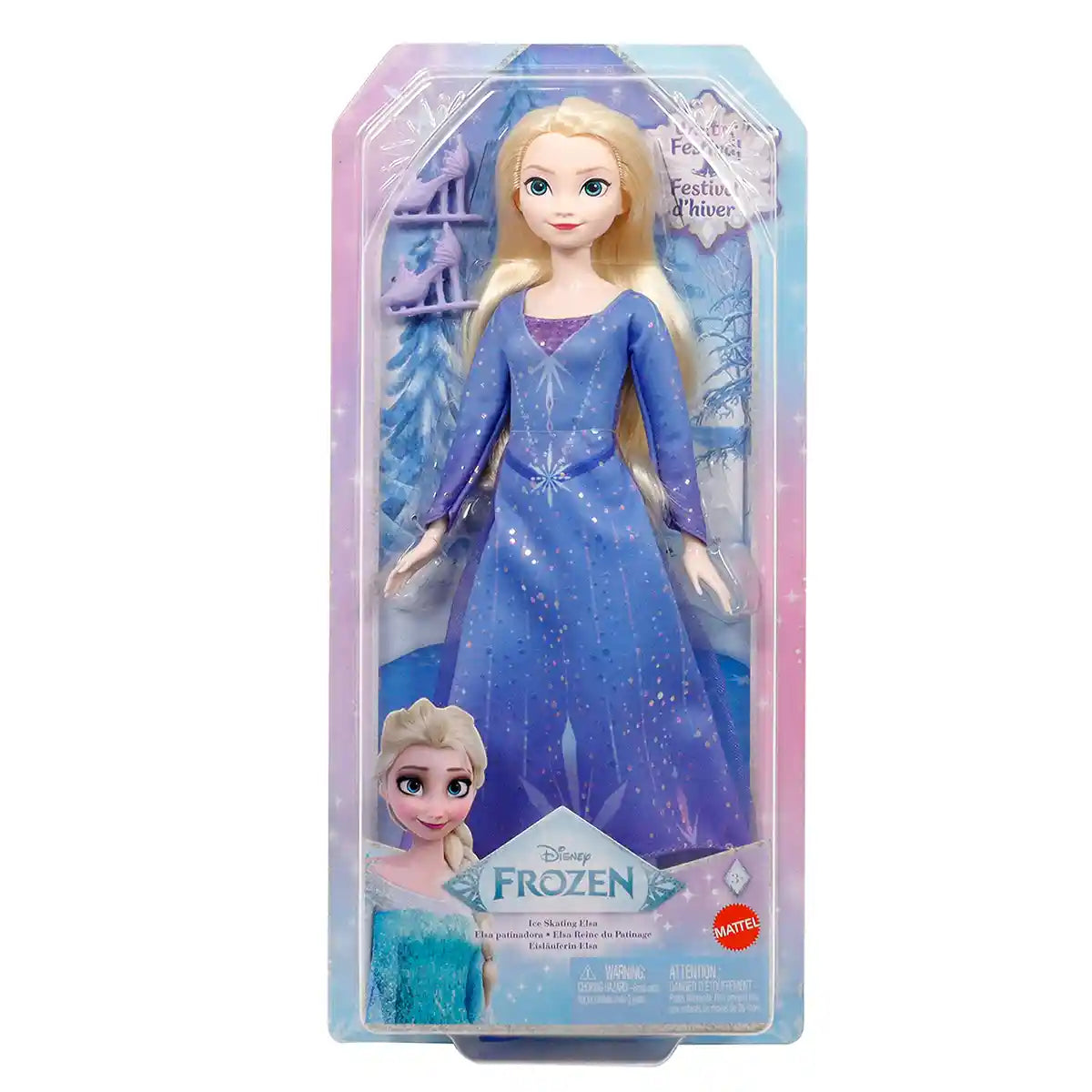 DISNEY FROZEN ELSA DOLL WITH DRESS, SKATES, SHOES