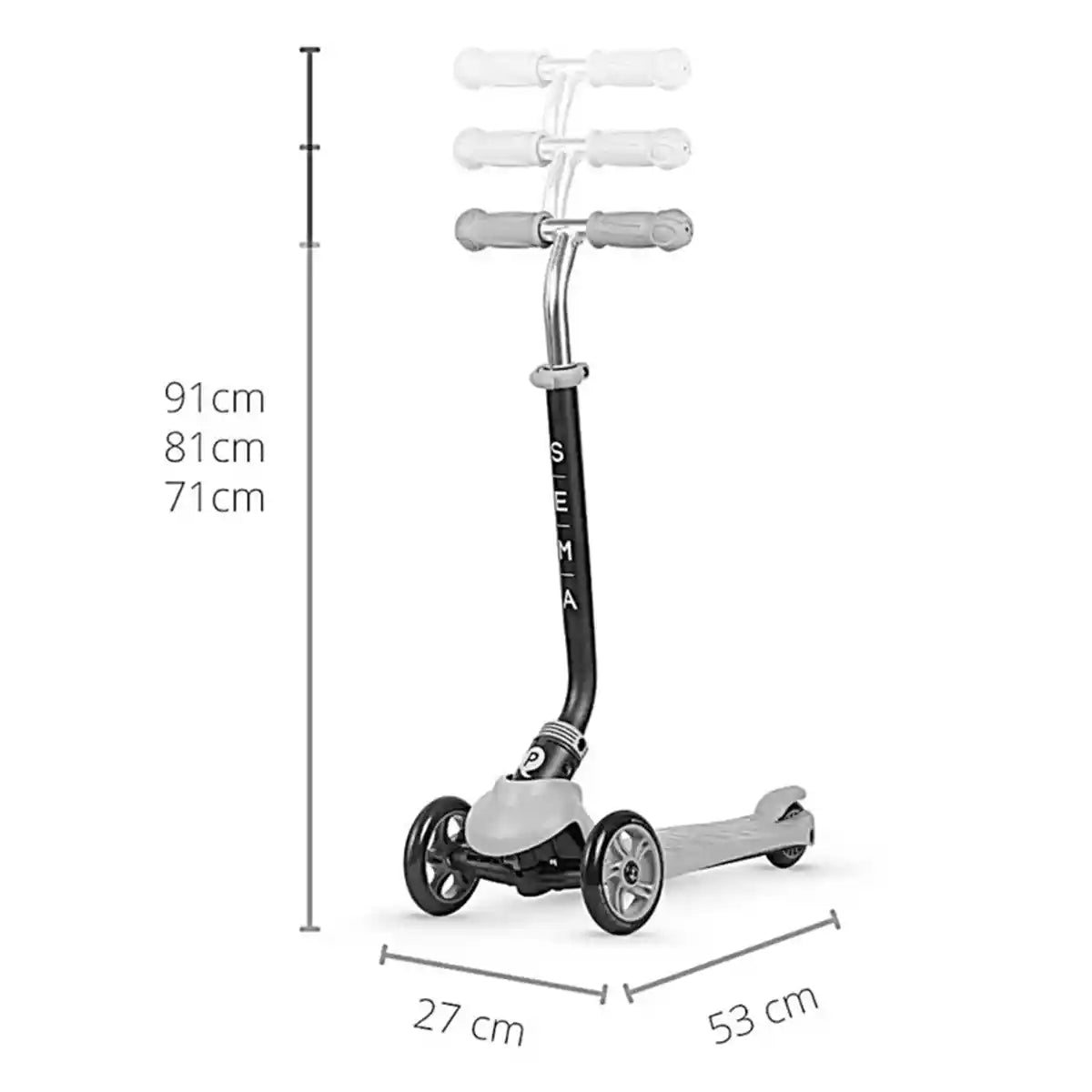 SEMA PRO 5IN1 SCOOTER WITH LED FLASHING FRONT WHEELS GREEN - Kiddy Zone