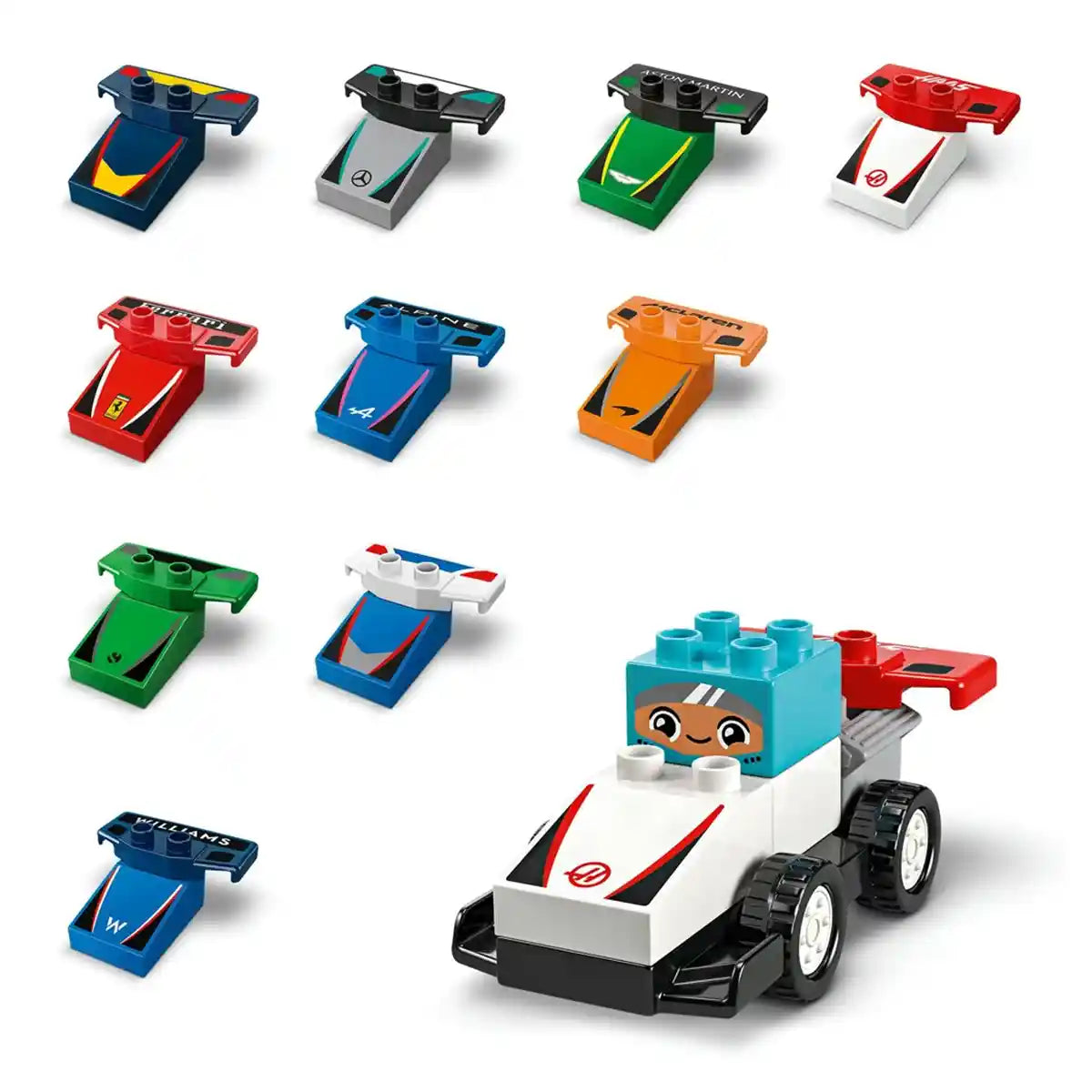 Lego Duplo Town 10445 F1 Team Racing Cars & Drivers