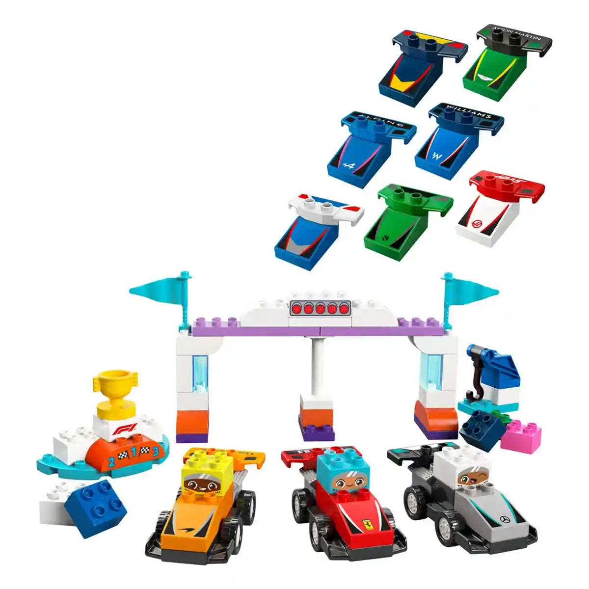 Lego Duplo Town 10445 F1 Team Racing Cars & Drivers