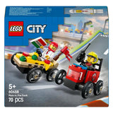 LEGO (ليغو) 60458 Pizza vs. شاحنة إطفاء Race Car Pack