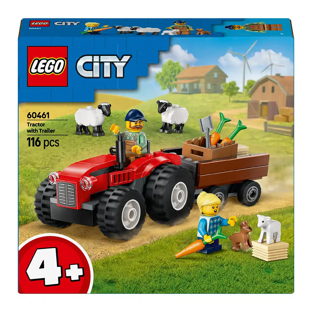 Lego 60461 Red Farm Tractor with Trailer & Sheep - Kiddy Zone