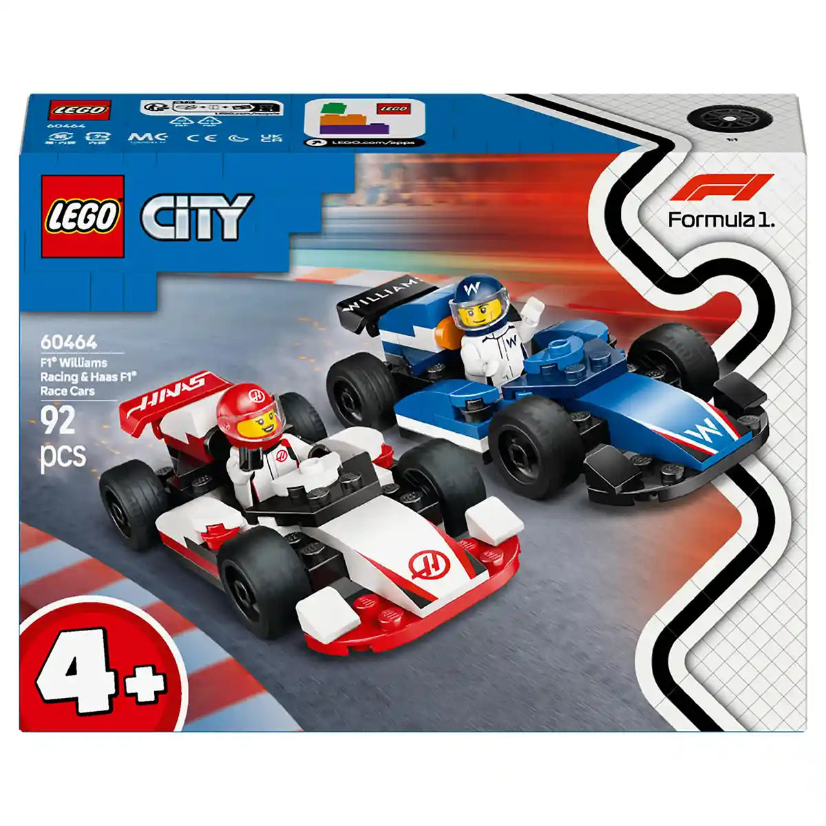 LEGO (ليغو) 60464 F1 Williams Racing و Haas F1 Race Cars