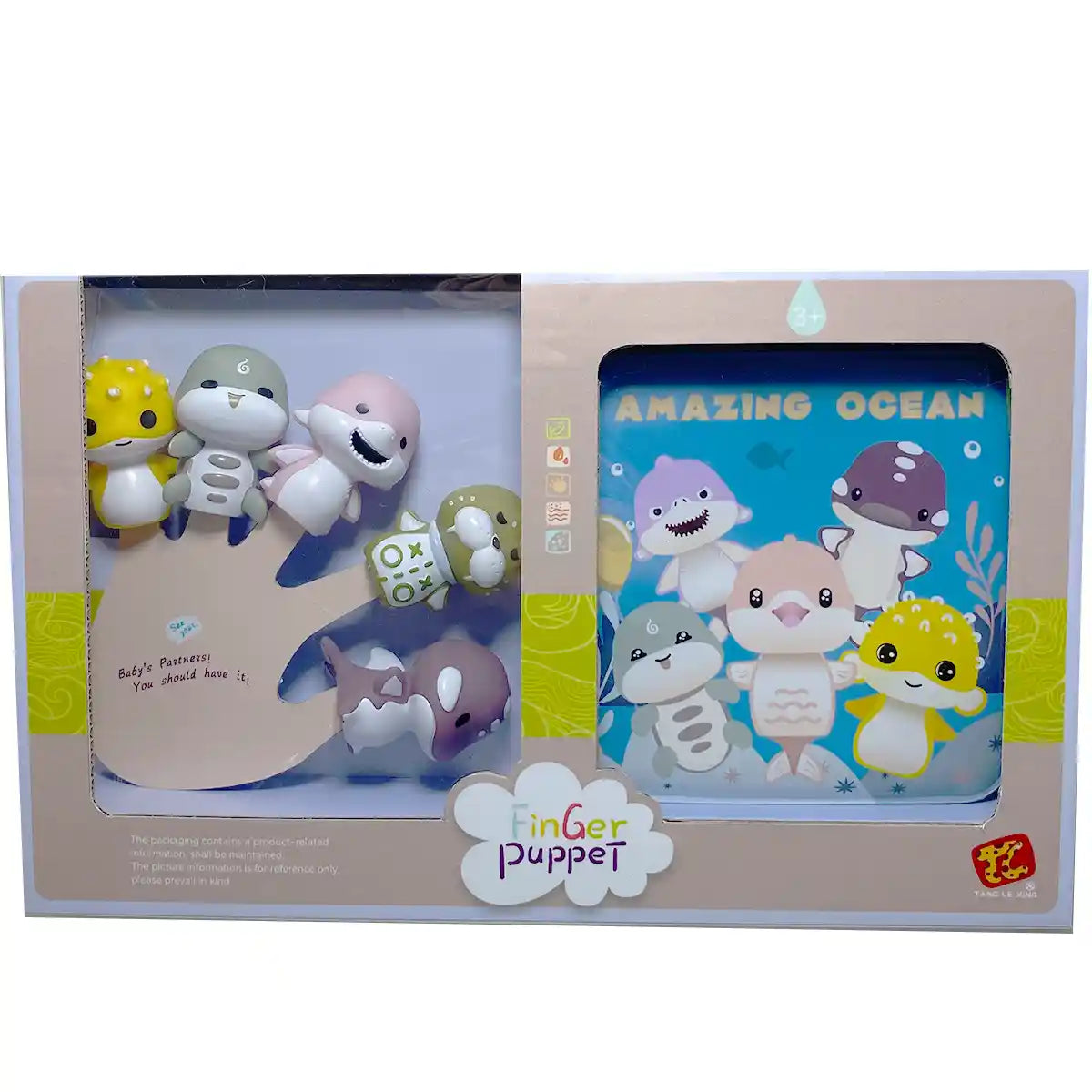 Marine Animal Finger Doll And Story Bath Book - Kiddy Zone