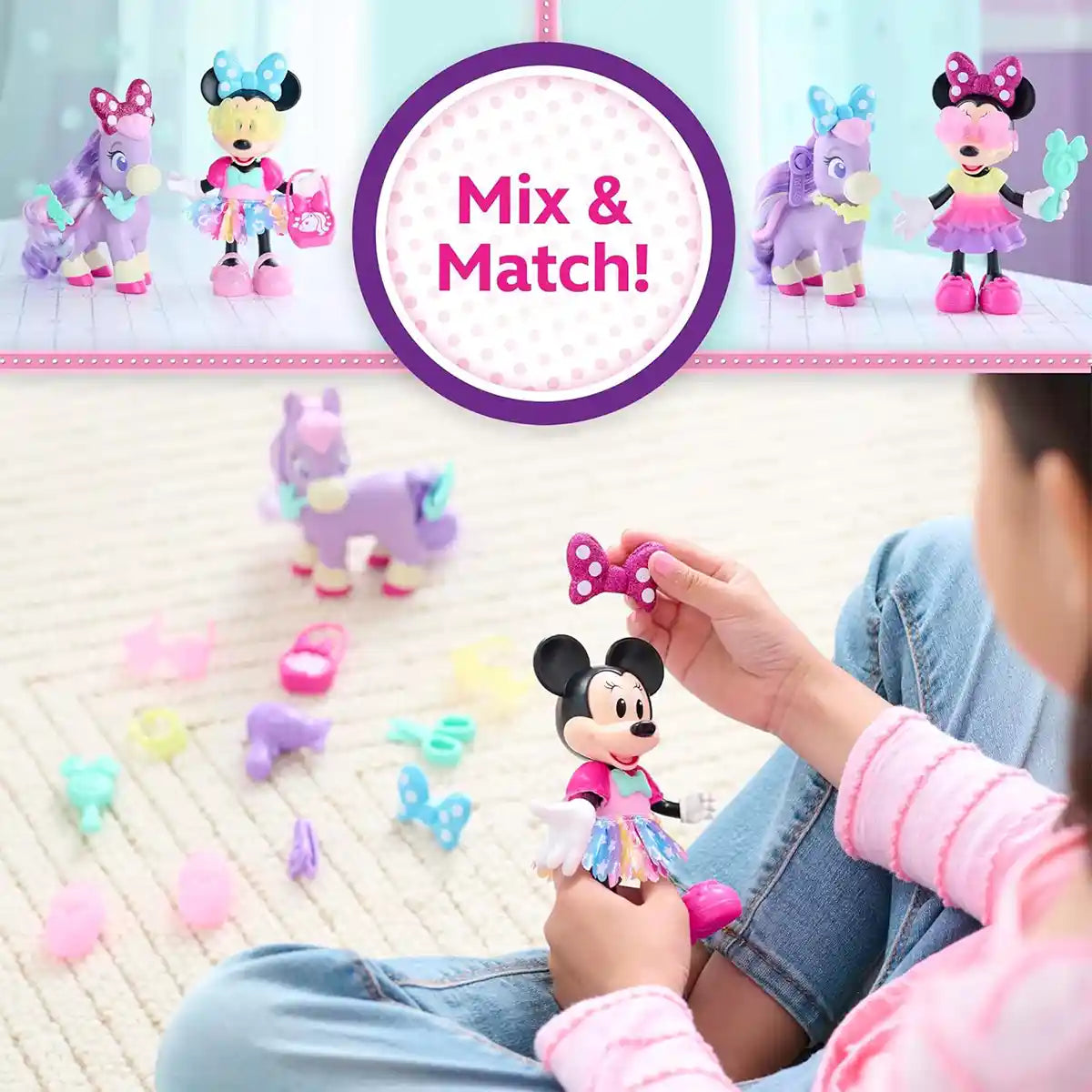 Minnie Mouse Groom & Glam Pony Set