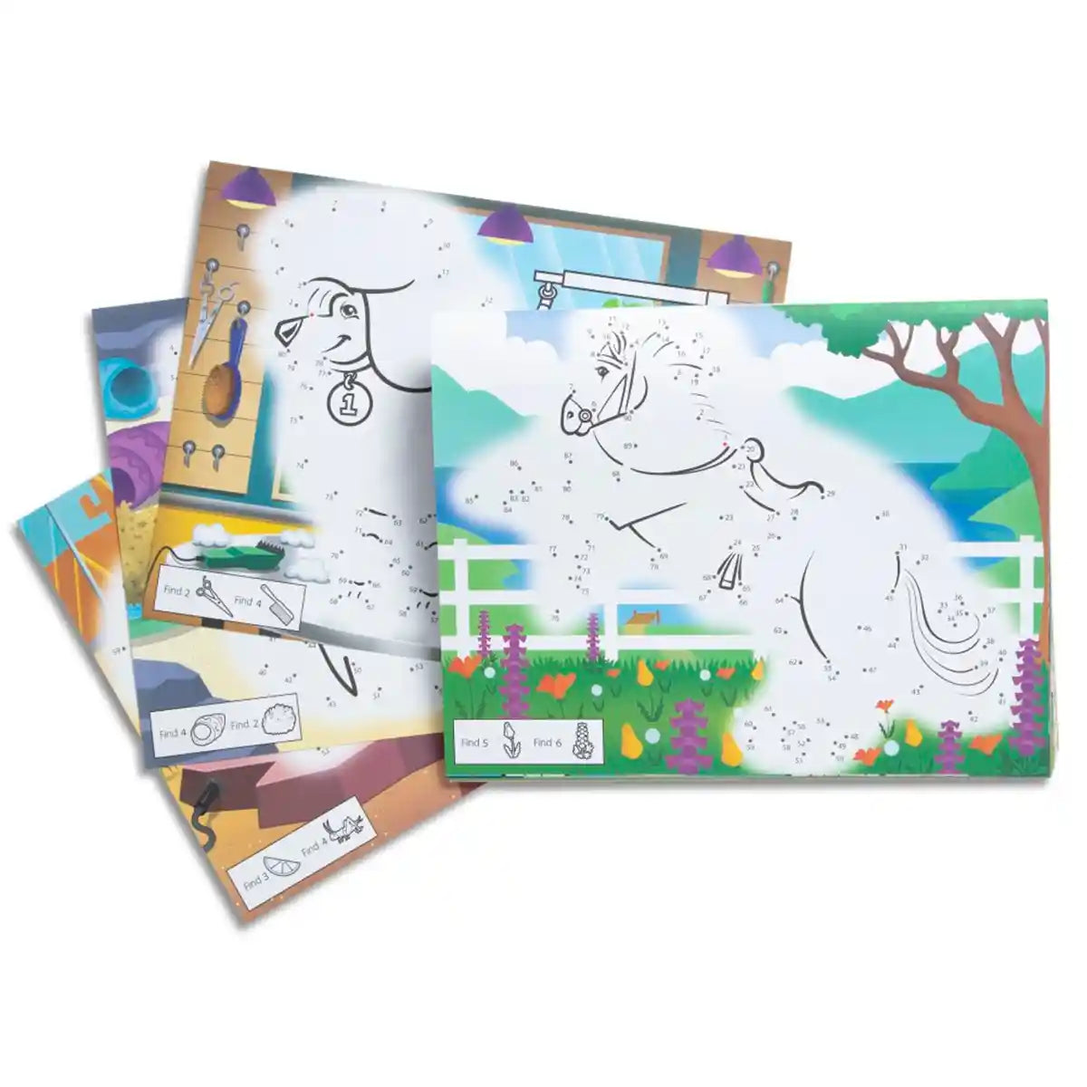 Md 123 Dot-To-Dot Coloring Pads - Pets