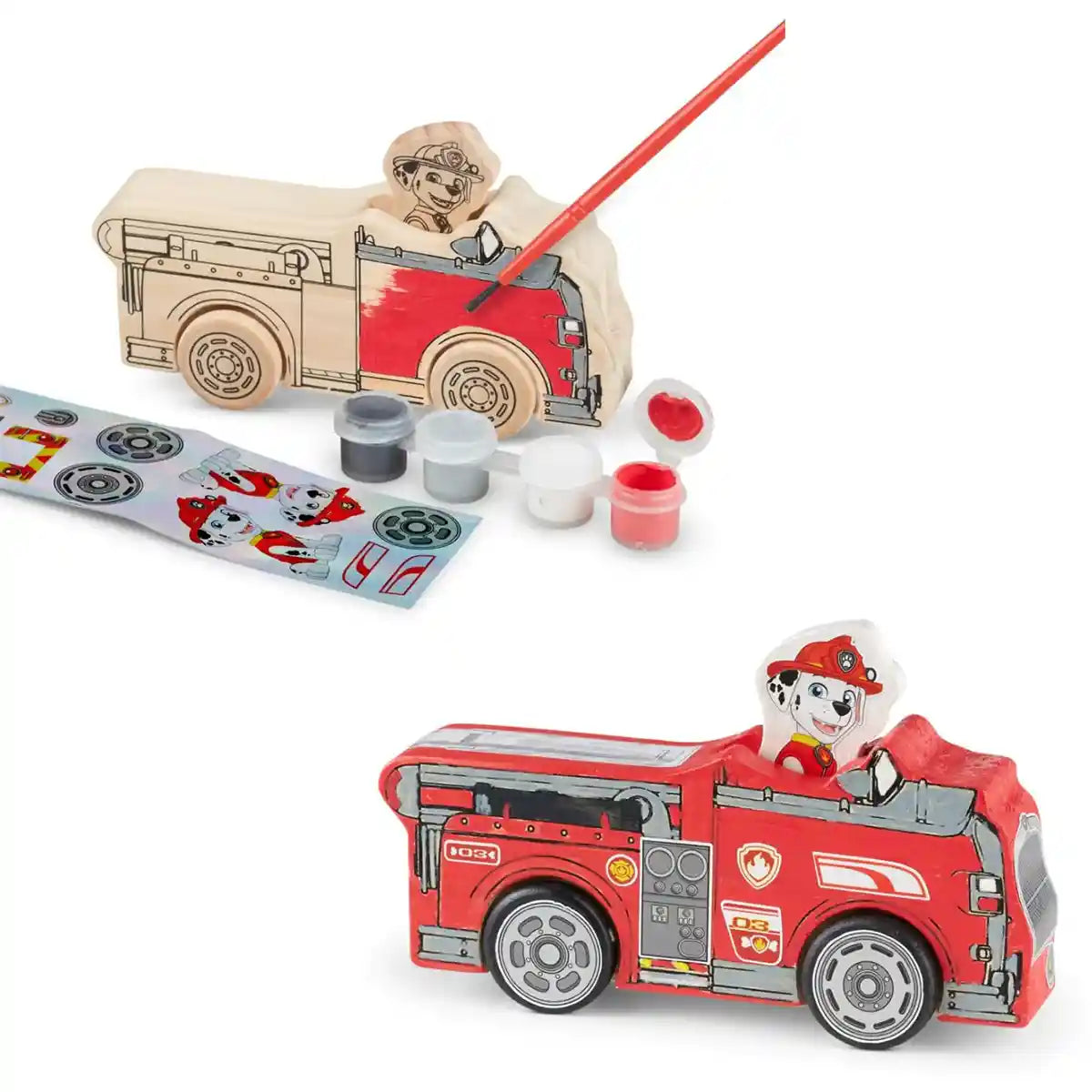 Md Paw Patrol Wooden Craft Kit - Vehicles