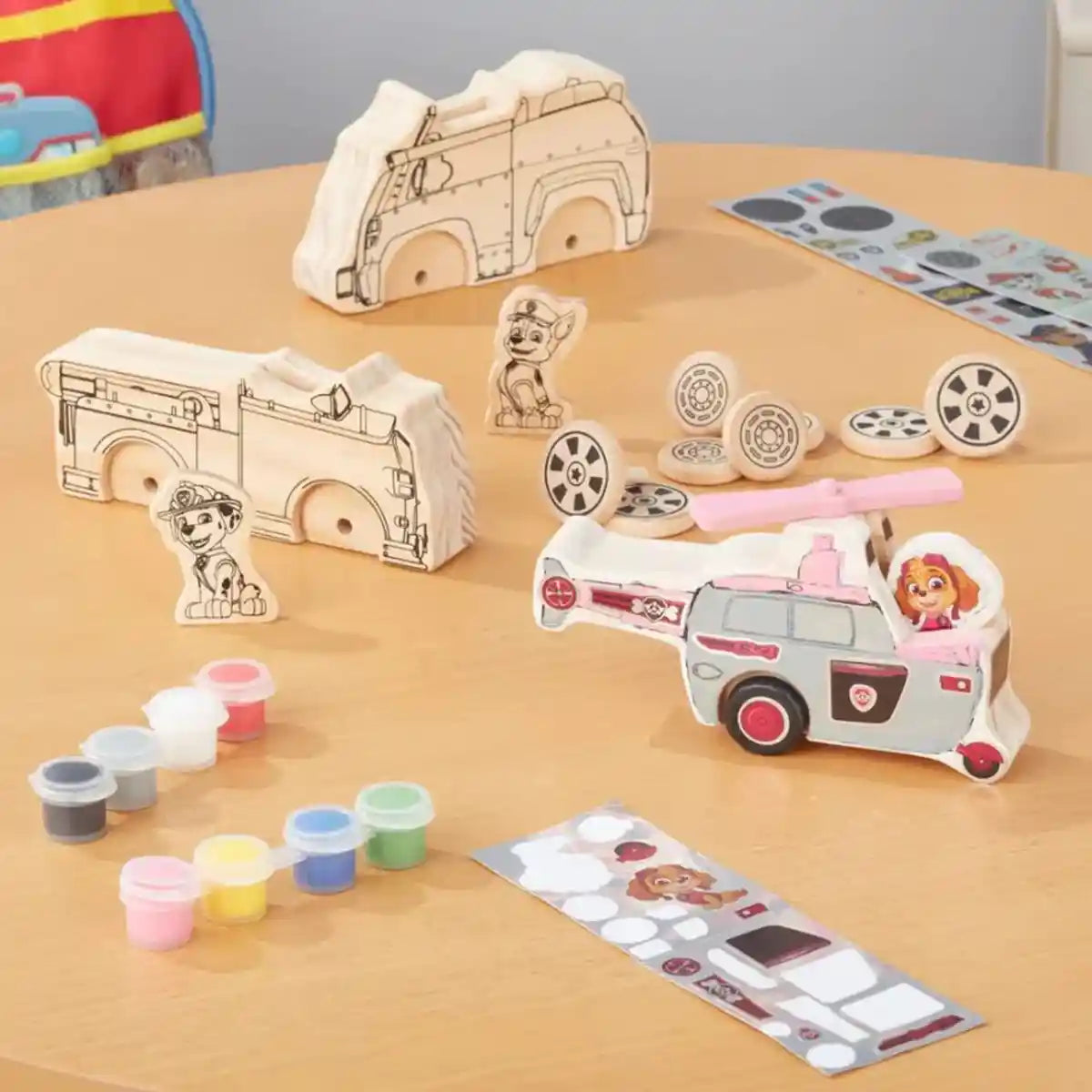 Md Paw Patrol Wooden Craft Kit - Vehicles