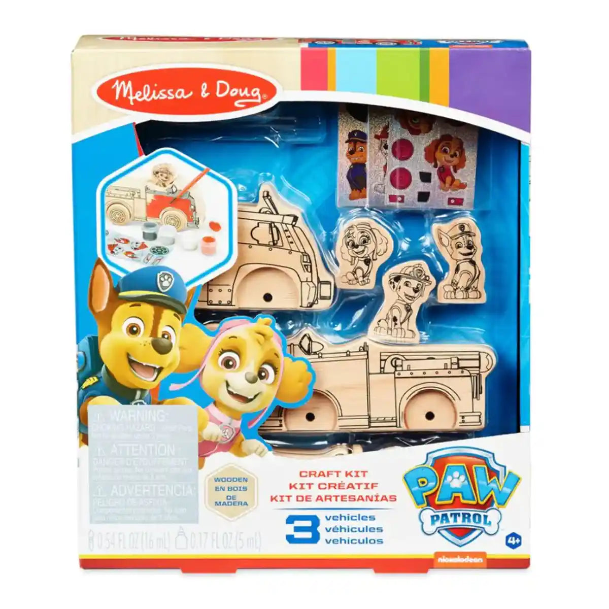 Md Paw Patrol Wooden Craft Kit - Vehicles