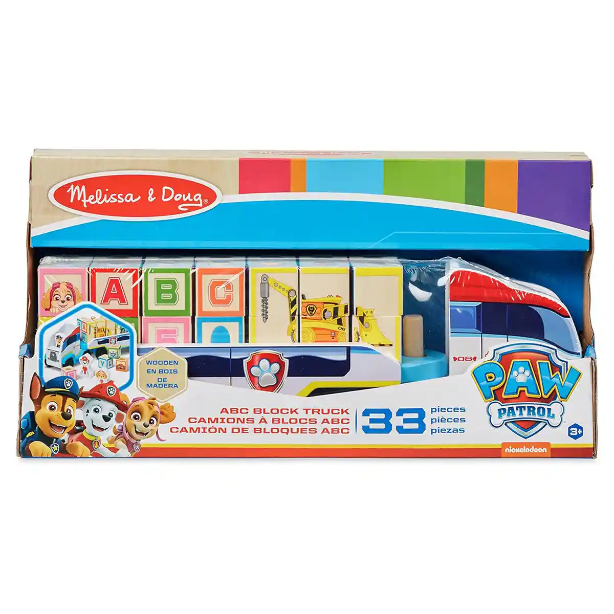 Md Paw Patrol Wooden Abc Block Truck - Kiddy Zone