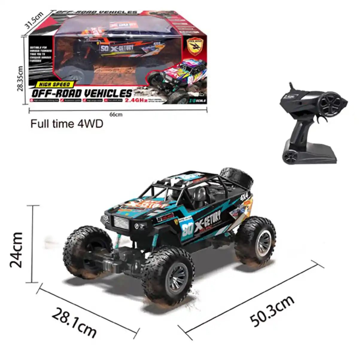 R/C 1: 8 4wd Alloy Climbing Car