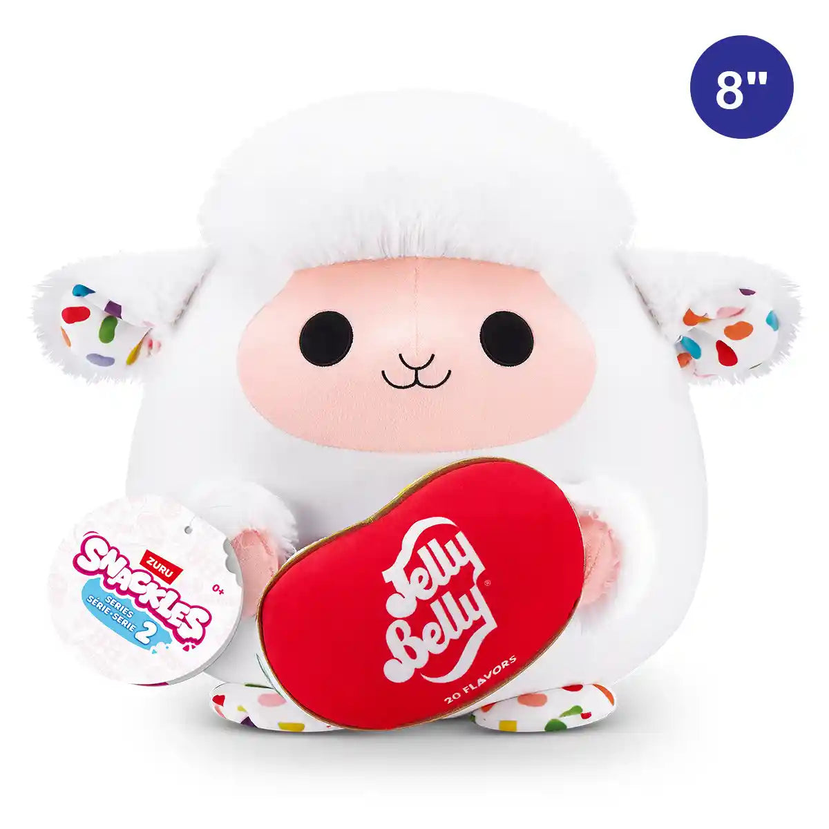 Snackles-Plush 8"-Series 2-Plush 8" Lamb & Jelly Belly - Kiddy Zone