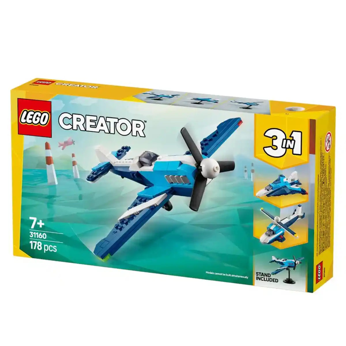 LEGO Creator 3in1 Aircraft: Race Plane Toy Vehicle Playset 31160 - Kiddy Zone
