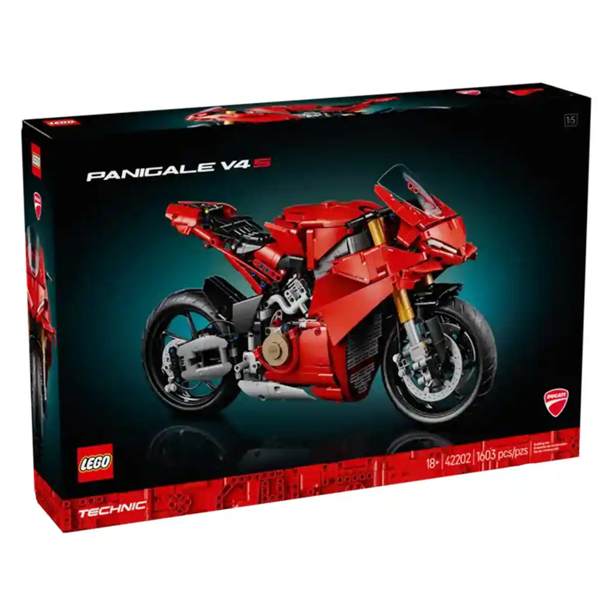 LEGO Technic Ducati Panigale V4 S Motorcycle Model Building Set 42202 - Kiddy Zone
