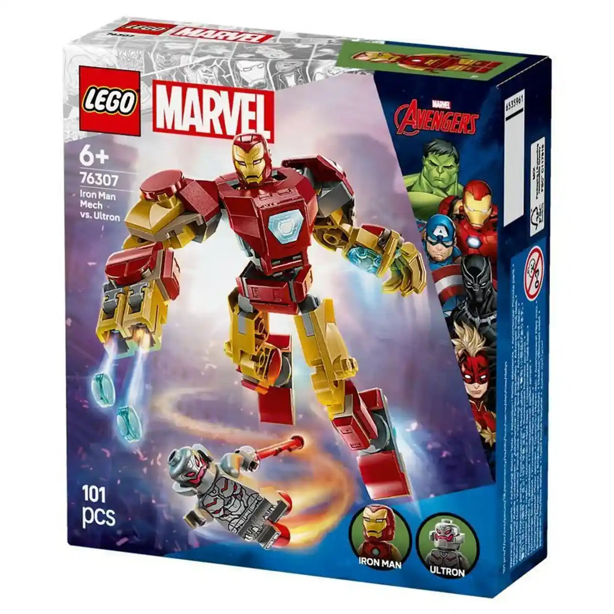 LEGO Marvel Iron Man Mech vs. Ultron Buildable Super Hero Figure Playset 76307 - Kiddy Zone