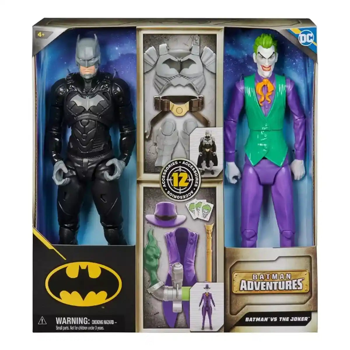 DC Batman Fig 12" Adventures Batman vs The Joker Pack - Kiddy Zone