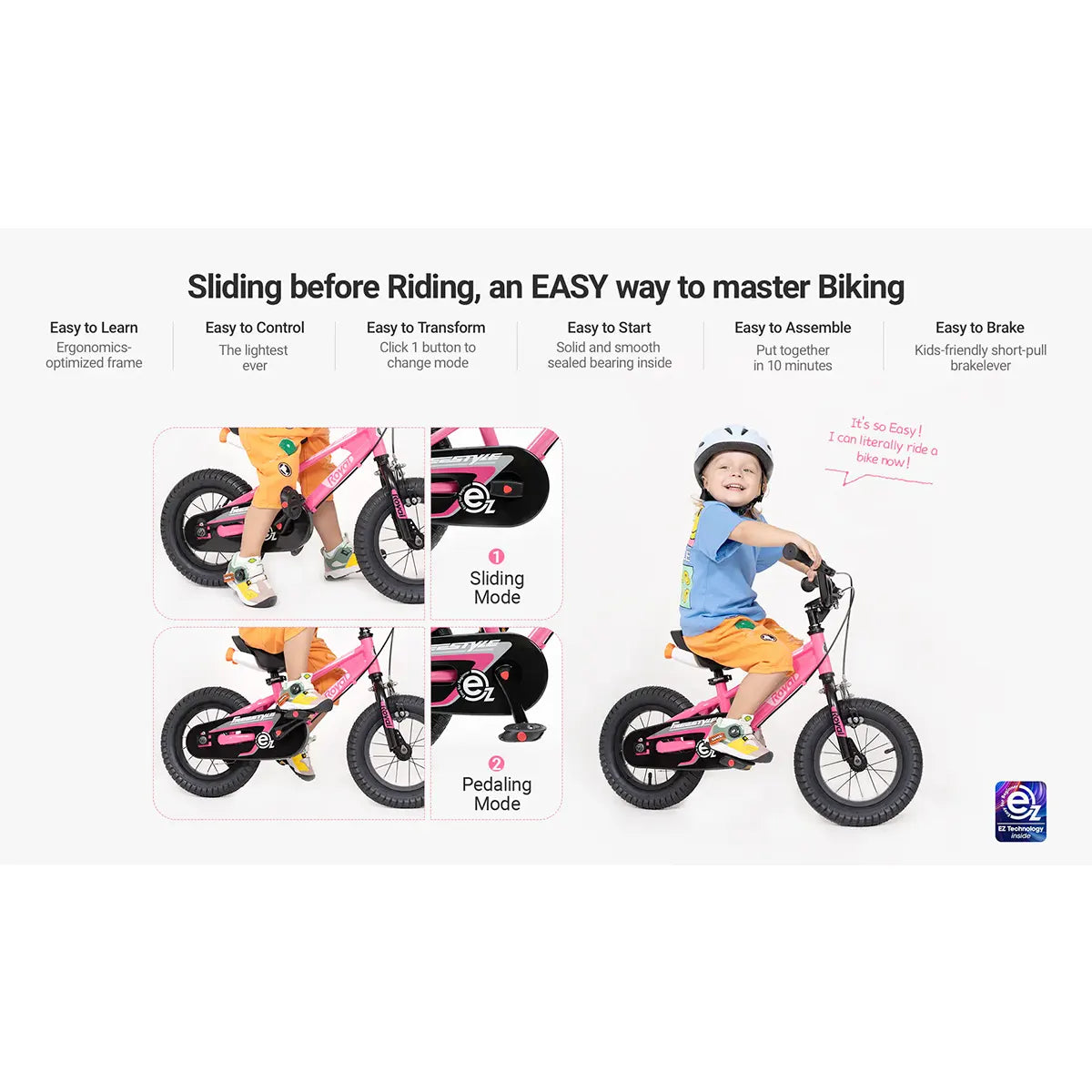 RB Children Bicycle Ez Freestyle Black 14"