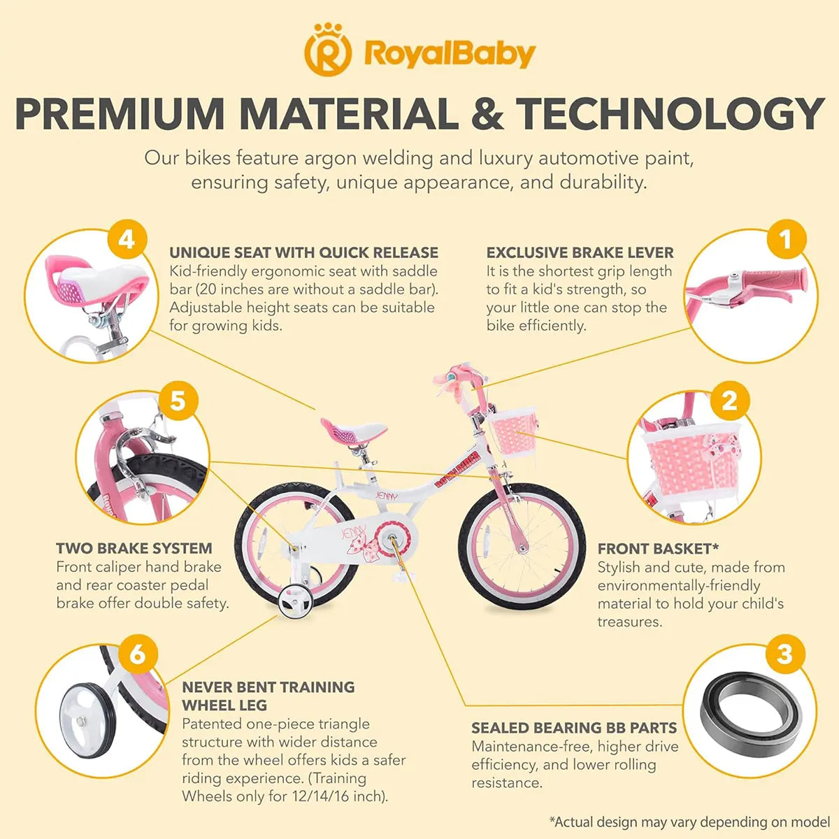 RB Ez Jenny Pink 12" Children Bicycle