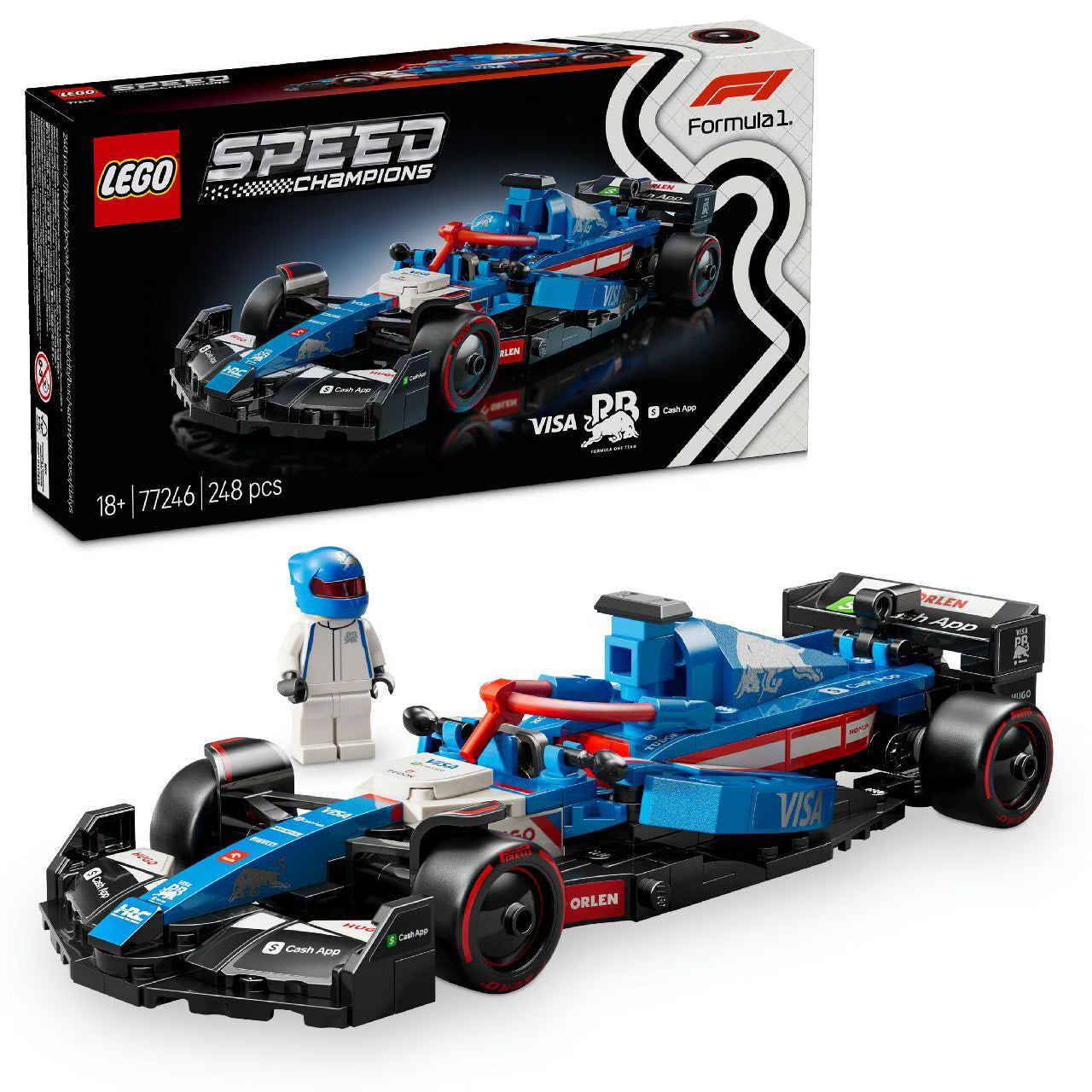 LEGO Speed Champions 77246 Visa Cash App VCARB 01 F1 Race Car