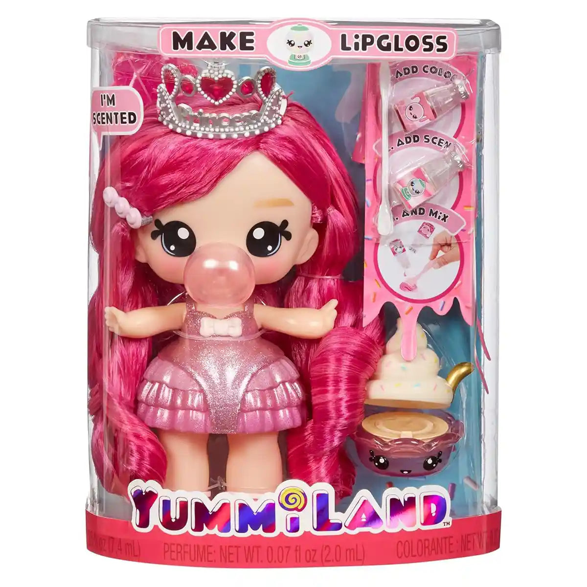 Yummiland Large Doll & Lipgloss Pet Bianca Bubblegum - Kiddy Zone
