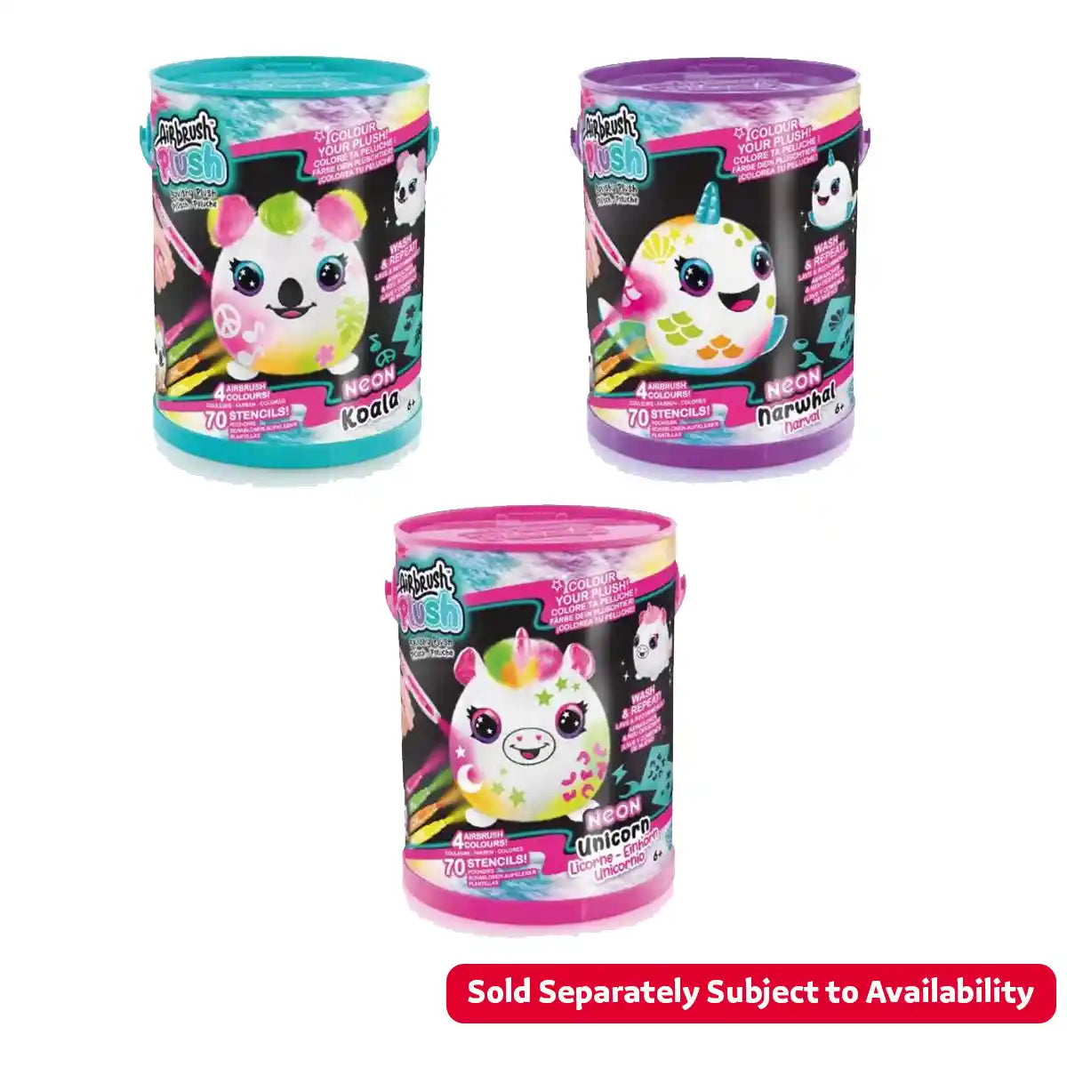 Airbrush Plush - Neon Squish Pals Paint Can