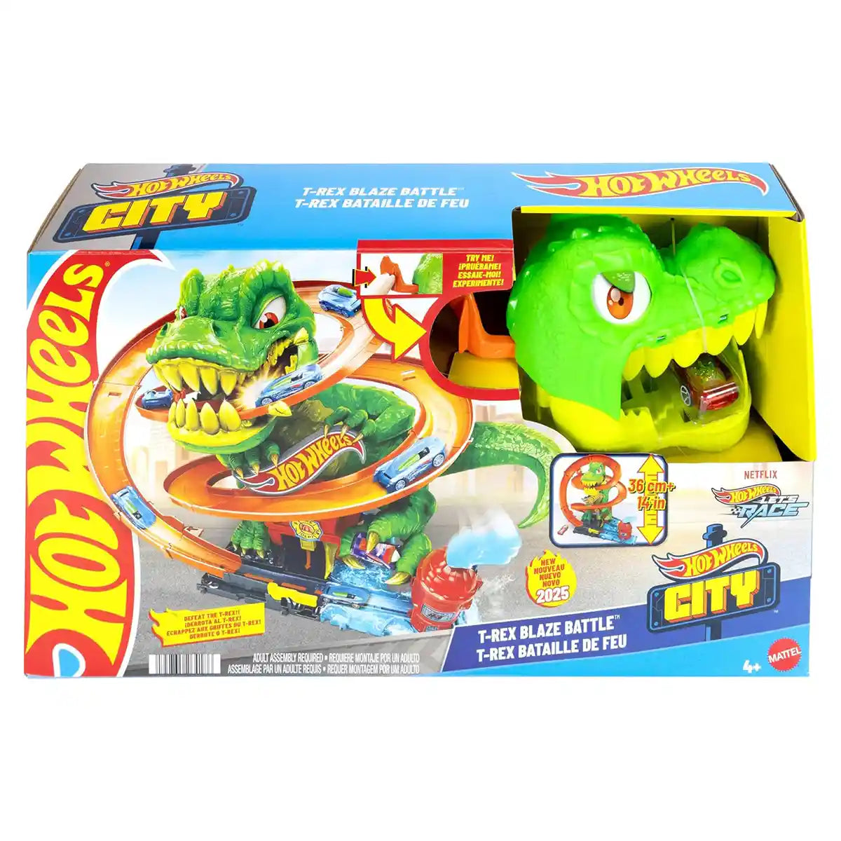 Hot Wheels City Hot Wheels City T-Rex vs Fire Station - Kiddy Zone